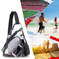 Transparent PVC One Shoulder Body Chest Bag Waterproof Jelly Bag