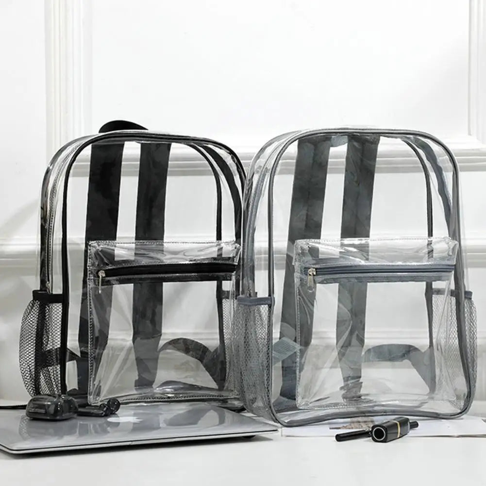 PVC Transparent Backpack Waterproof Large Capacity