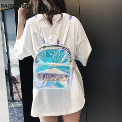 Clear PVC Women Backpack Harajuku School Bag for Teen Girls