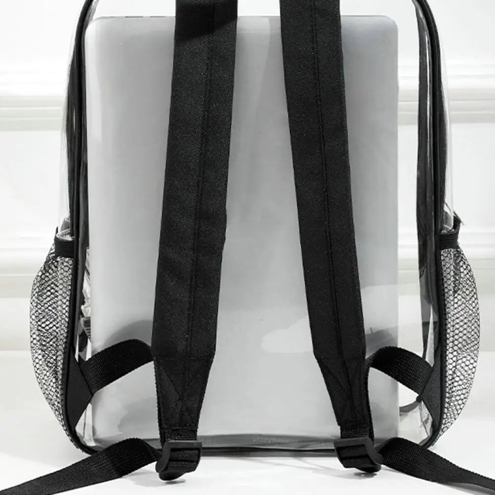 PVC Transparent Unisex Backpack Waterproof Large Capacity See Through Backpack