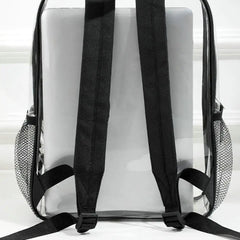 PVC Transparent Unisex Backpack Waterproof Large Capacity See Through Backpack