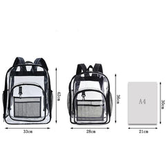 Transparent School Bag Waterproof Large Capacity Backpack