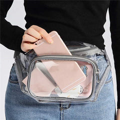 Clear PVC Waist Fanny Pack Belt Bag Hip Bum Bag