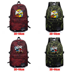 Cuphead Teenager Fabric Backpack Zipper Schoolbag Unisex Mochila