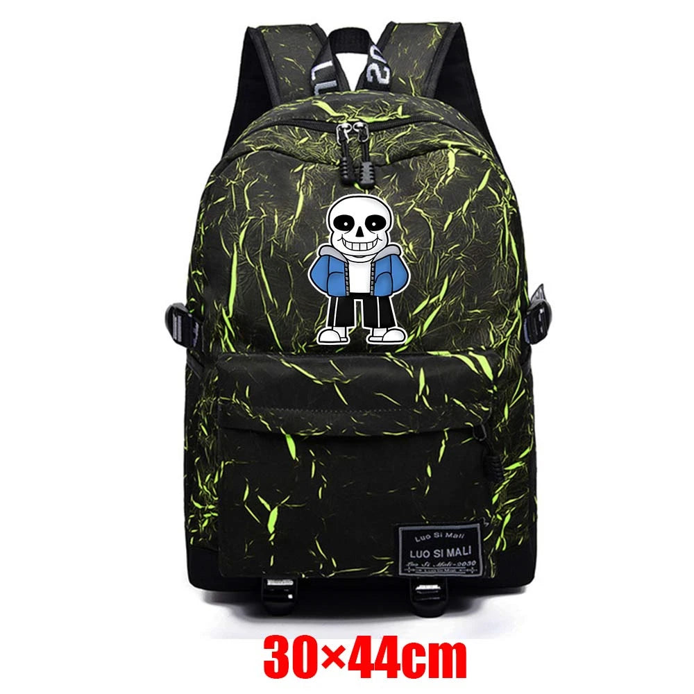 Undertale Fabric Backpack Teen Schoolbag Casual Travel Laptop Bag