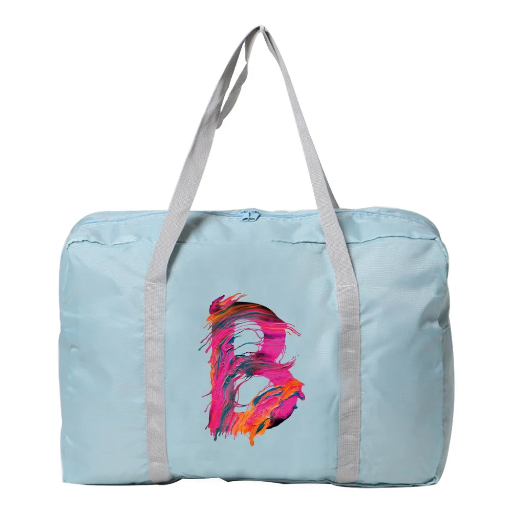 Large Capacity Waterproof Travel Bag Unisex Print Handbag