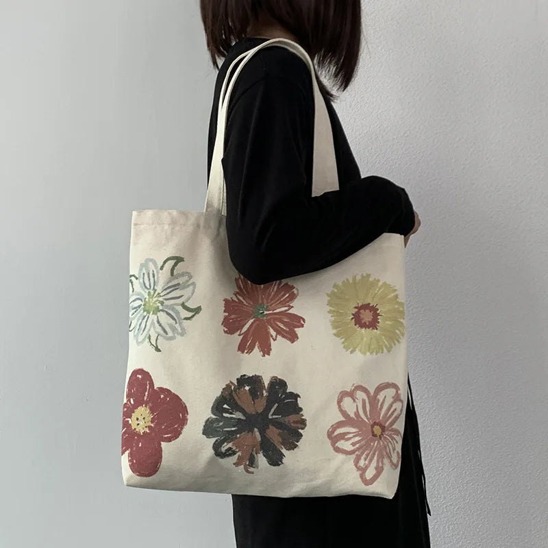 Women's Shoulder Bag Canvas Art Schoolbag