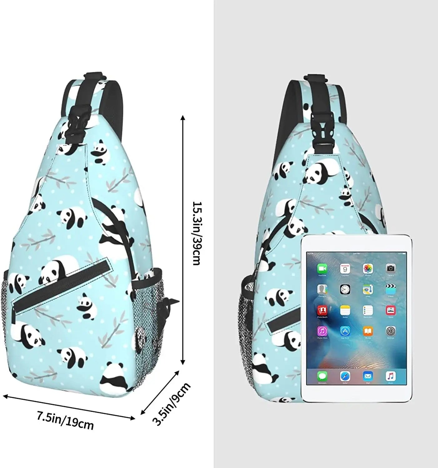 Panda Crossbody Sling Backpack Shoulder Chest Bag Travel