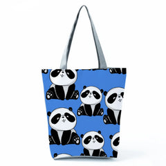 Panda Handbags High Capacity Eco Reusable Women Shopping Bag