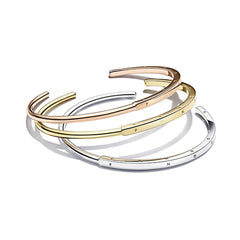 925 Silver I-D Bangle Charm Bracelet Women Jewelry Gift