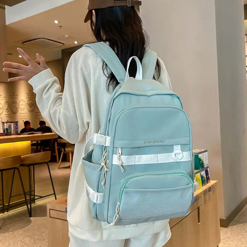Canvas Women Anti-Theft Backpack School Bag for Teen