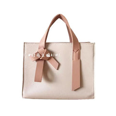Panelled Bow Shoulder Bag Large Capacity Office Lady Handbag
