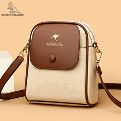 Leather Crossbody Bag for Women Panelled Shoulder Bag