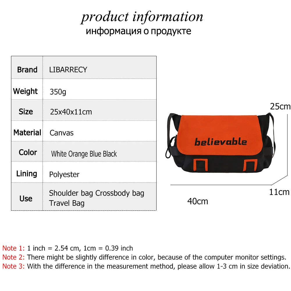 Canvas Women's Shoulder Bag Large Capacity