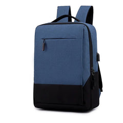 Panelled Patchwork Travel Backpack USB Charging High Nylon Rucksack College Girl