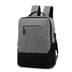 Panelled Patchwork Travel Backpack USB Charging High Nylon Rucksack College Girl