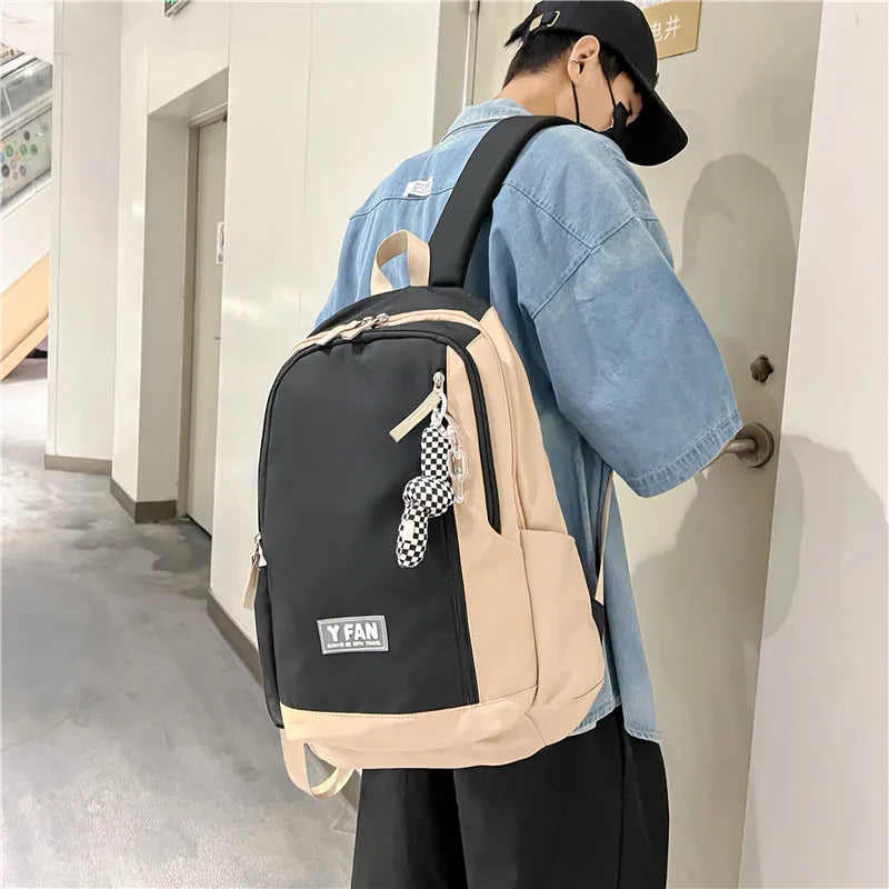 Panelled Pattern Women's Backpack Bag Waterproof Handbags