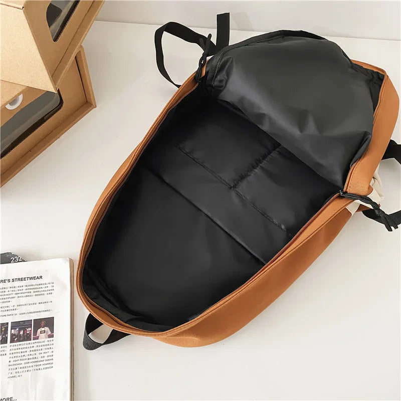 Panelled Pattern Women's Backpack Bag for School and Travel