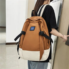 Panelled Pattern Women's Backpack Bag for School and Travel