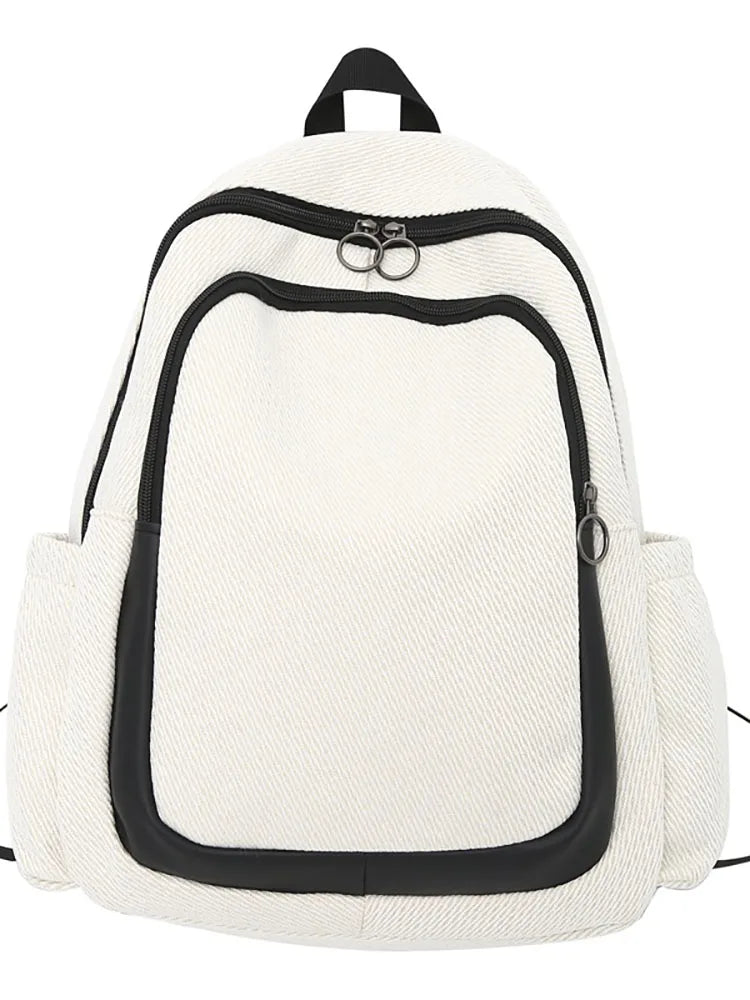 Panelled Pattern Women's Backpack Bags for Outdoor Travel