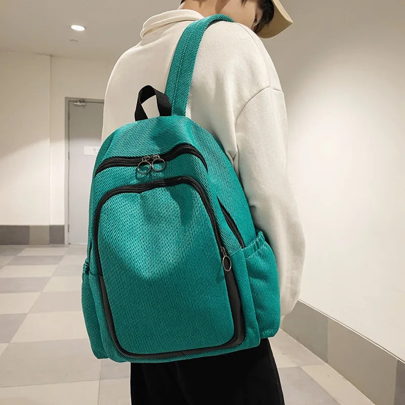 Panelled Pattern Women's Backpack Bags for Outdoor Travel