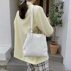 Women Shoulder Underarm Bag Casual Bucket Bag Large Capacity