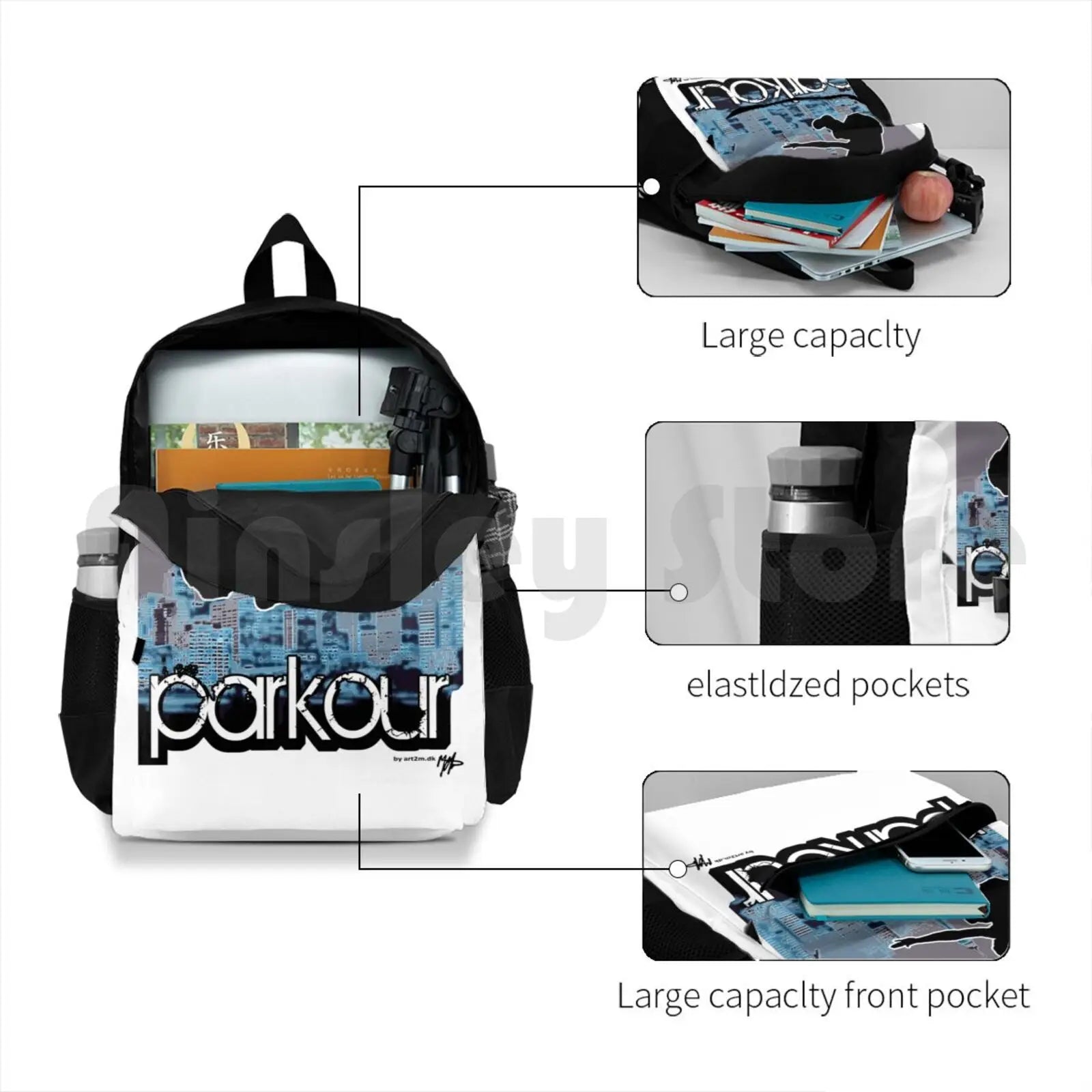 Blue5 Outdoor Hiking Backpack Waterproof Camping Travel Parkour
