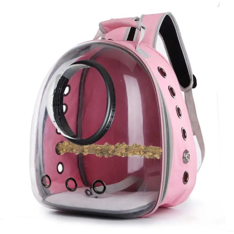 Parrot Carrier Backpack Travel Cage Birds Breathable Space Capsu