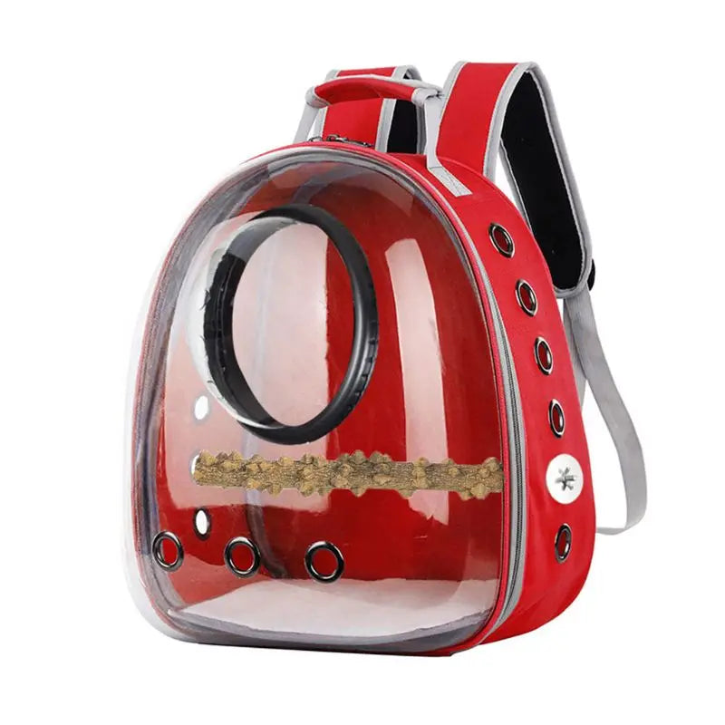 Parrot Carrier Backpack Travel Cage Birds Breathable Space Capsu