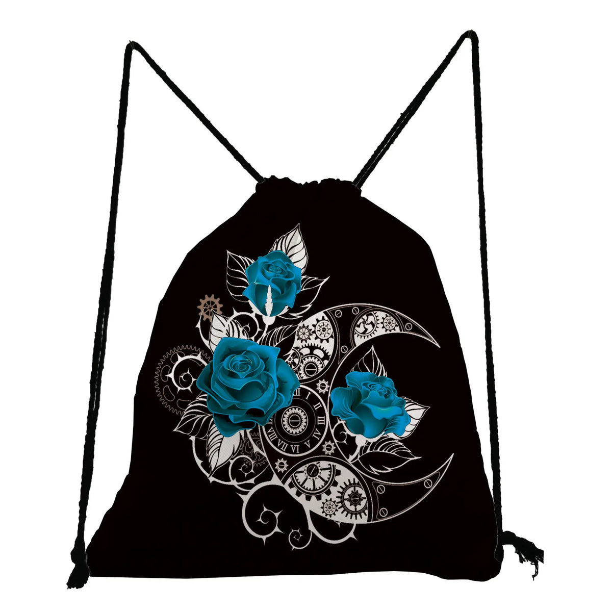 Rose Printed Drawstring Backpack for Students - Party Birthday Wedding Gift