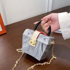 Hexagon Top Handle Evening Bag Acrylic Jelly Box Dinner Clutch Purse