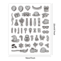 Party Themed Silicone Clear Stamps for DIY Scrapbook Cards Making