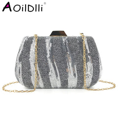 Sequin Evening Clutch Bag Hand Grab Party Bag