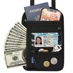Passport Bag Multifunctional Hanging Neck Messenger Shoulder Storage