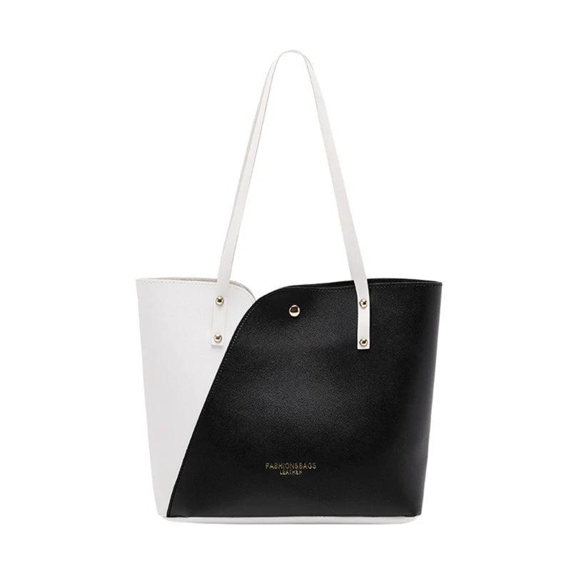 Patchwork Women's Bag Large Capacity Shoulder Bags High Pu Leather Handbag