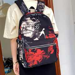 Women's Patchwork Backpack Oxford School Bag Travel Backpacks Mochila