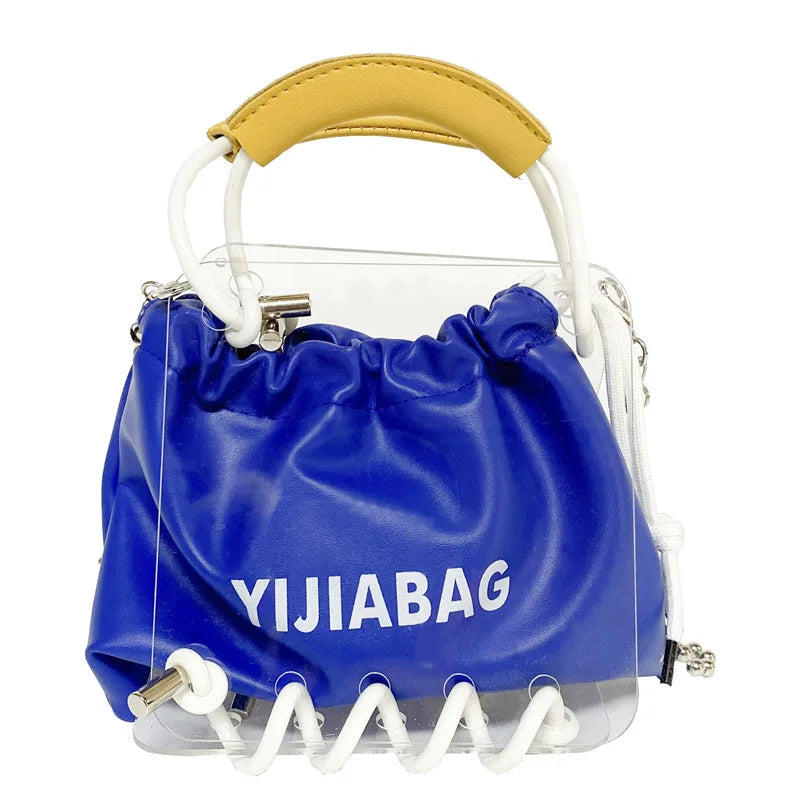 Patchwork Transparent Shoulder Messenger Bag Mini Crossbody Bags