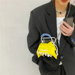 Patchwork Transparent Shoulder Messenger Bag Mini Crossbody Bags