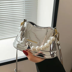 Patent Leather Shell Bag Women Spring Evening Crossbody Mini Handbag