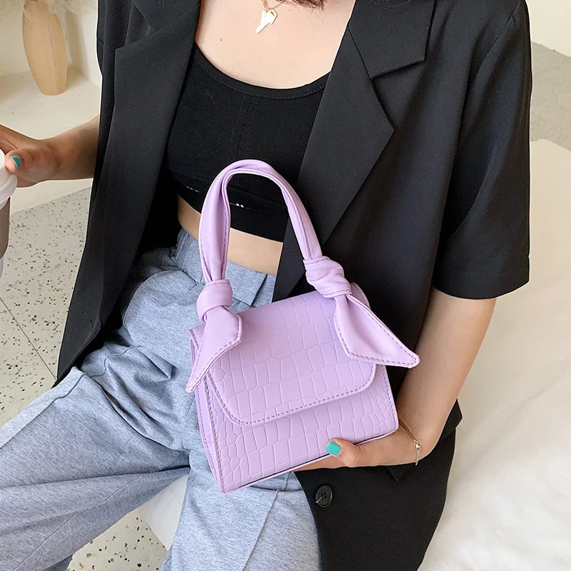 Women's Purple Leather Crossbody Bag