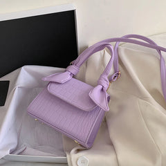 Women's Purple Leather Crossbody Bag
