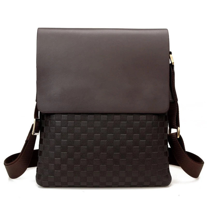 Peaker Business Men's Crossbody Shoulder Bag Handbag PU Leather Messenger Bag