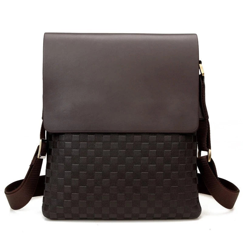 Peaker Business Men's Crossbody Shoulder Bag Handbag PU Leather Messenger Bag