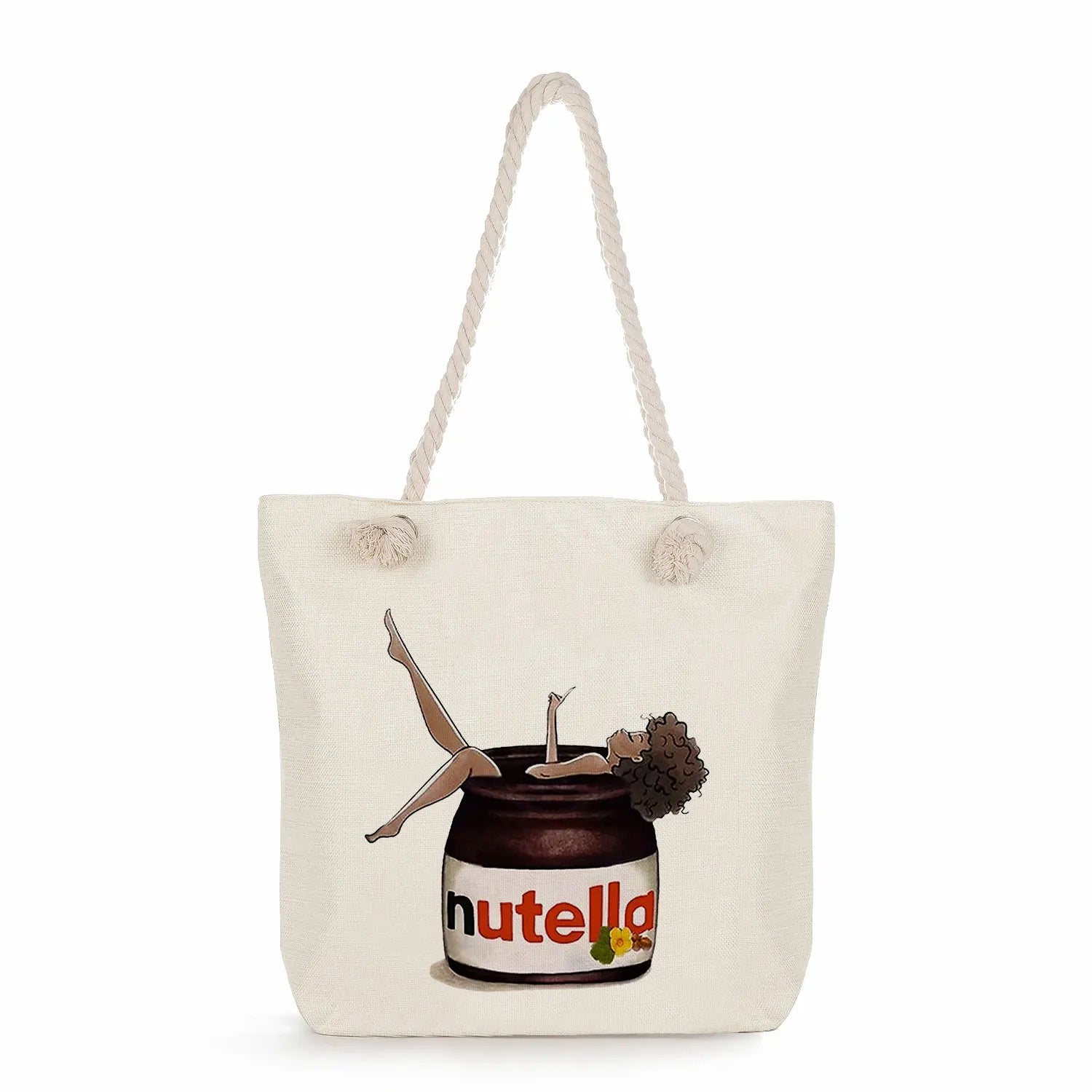 Peanut Butter Print Handbags Foldable Shoulder Bag