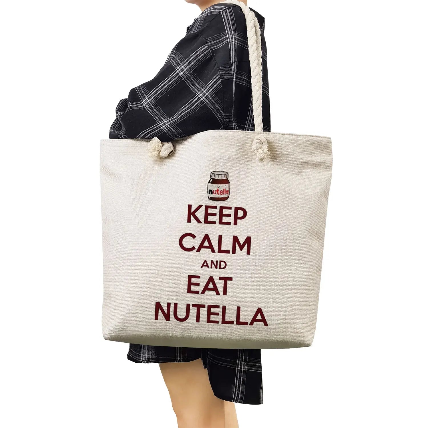 Peanut Butter Print Handbags Foldable Shoulder Bag