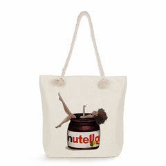 Peanut Butter Print Handbags Foldable Shoulder Bag