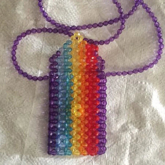 Pearl String Beads Mobile Phone Bag Hand Woven Decoration Bag