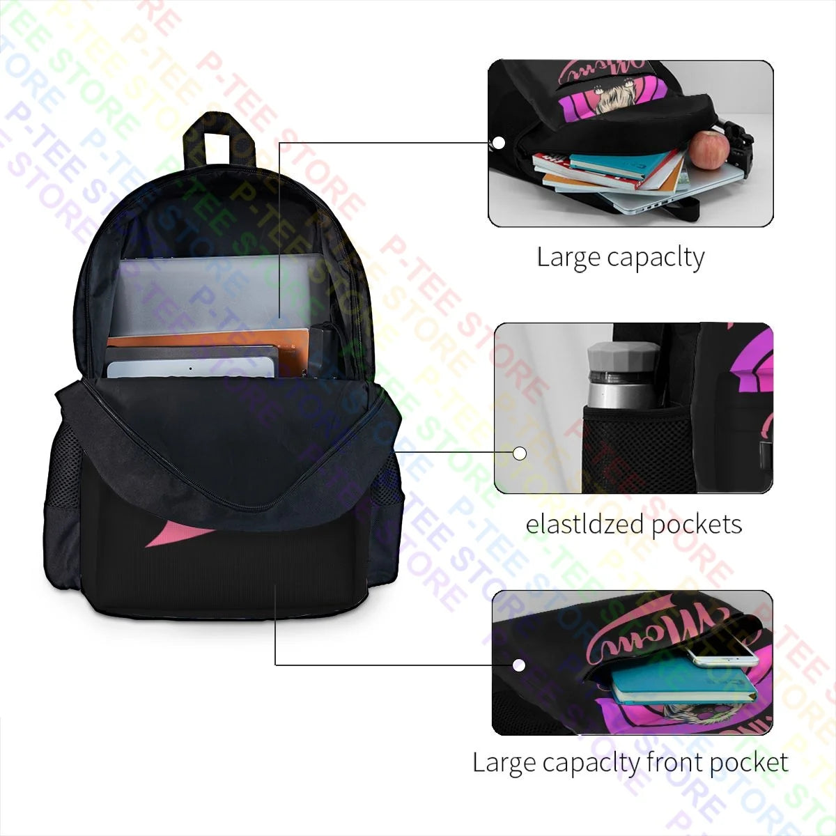Pekingese Mom Large Capacity Backpack Gymnast Bag for Travel