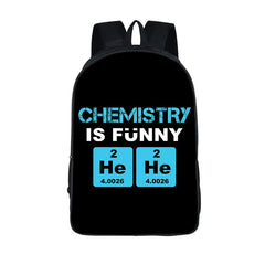 Chemistry Print Backpack for Teen Schoolbags High-Capacity Rucksack