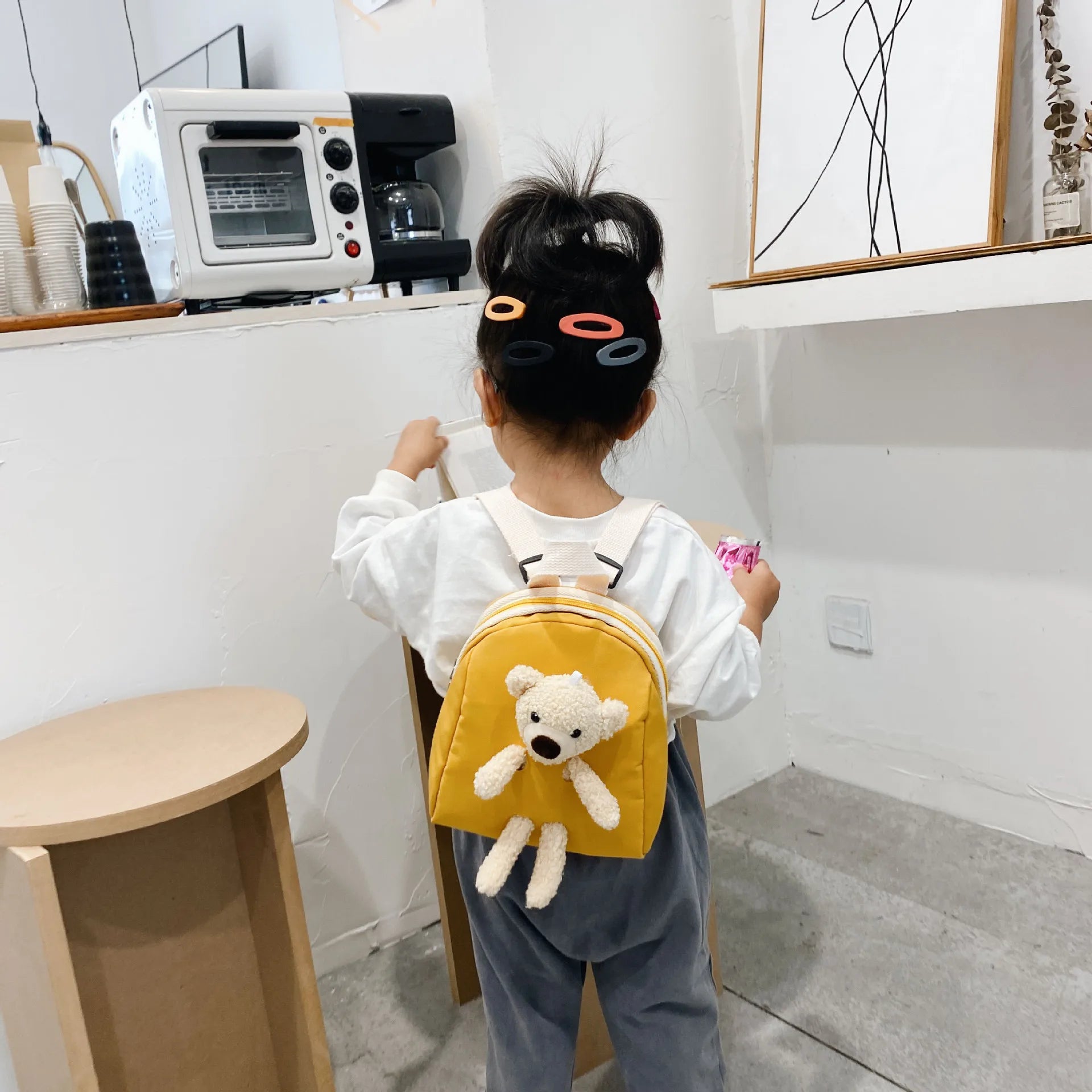 Personalised Children's Bear Backpack Any Name Plush Bear Bag Boys and Girls